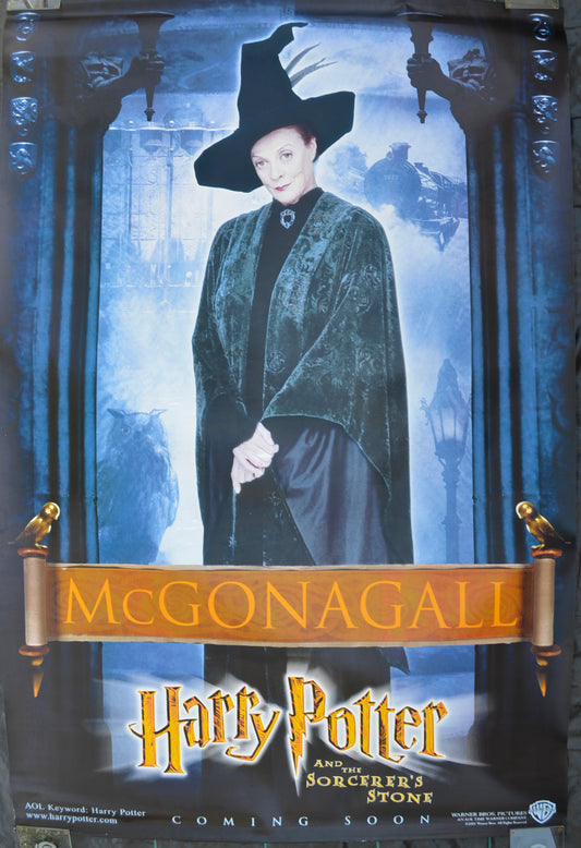 Harry Potter And The Philosopher’s Stone (USA title Harry Potter and The Sorcerer’s Stone)</br>(McGonagall Version) Original Cinema Banner - Film Banner - Movie Banner - Vinyl Banner 