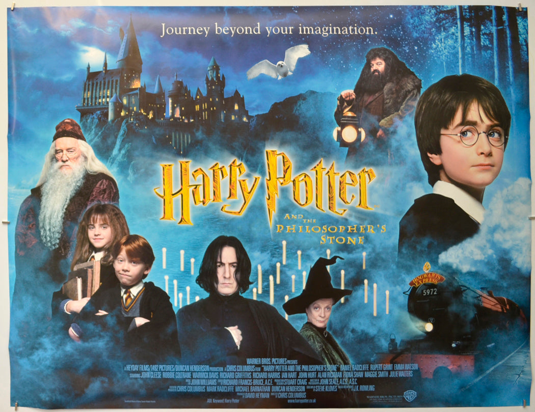 Harry Potter And The Philosopher's Stone  Original Quad Poster - Film Poster - Movie Poster