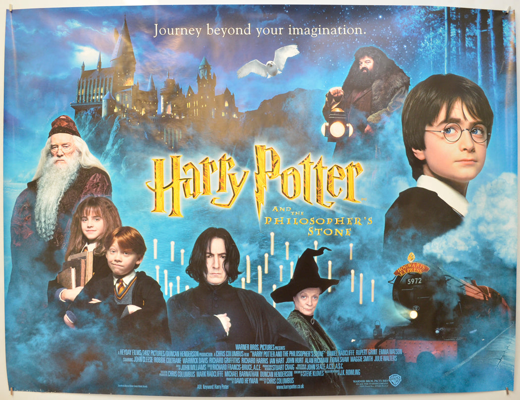 Harry Potter And The Philosopher's Stone Original Quad Poster - Film Poster - Movie Poster  