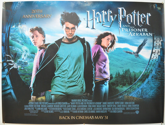 Harry Potter And The Prisoner Of Azkaban (20th Anniversary Release Version) Original Quad Poster - Film Poster - Movie Poster