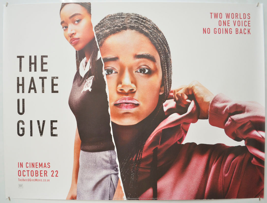 The Hate U Give  Original Quad Poster - Film Poster - Movie Poster