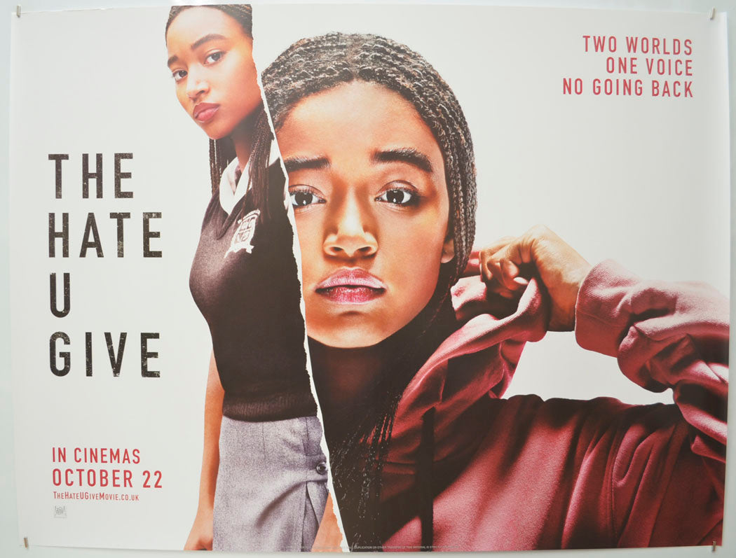 The Hate U Give  Original Quad Poster - Film Poster - Movie Poster