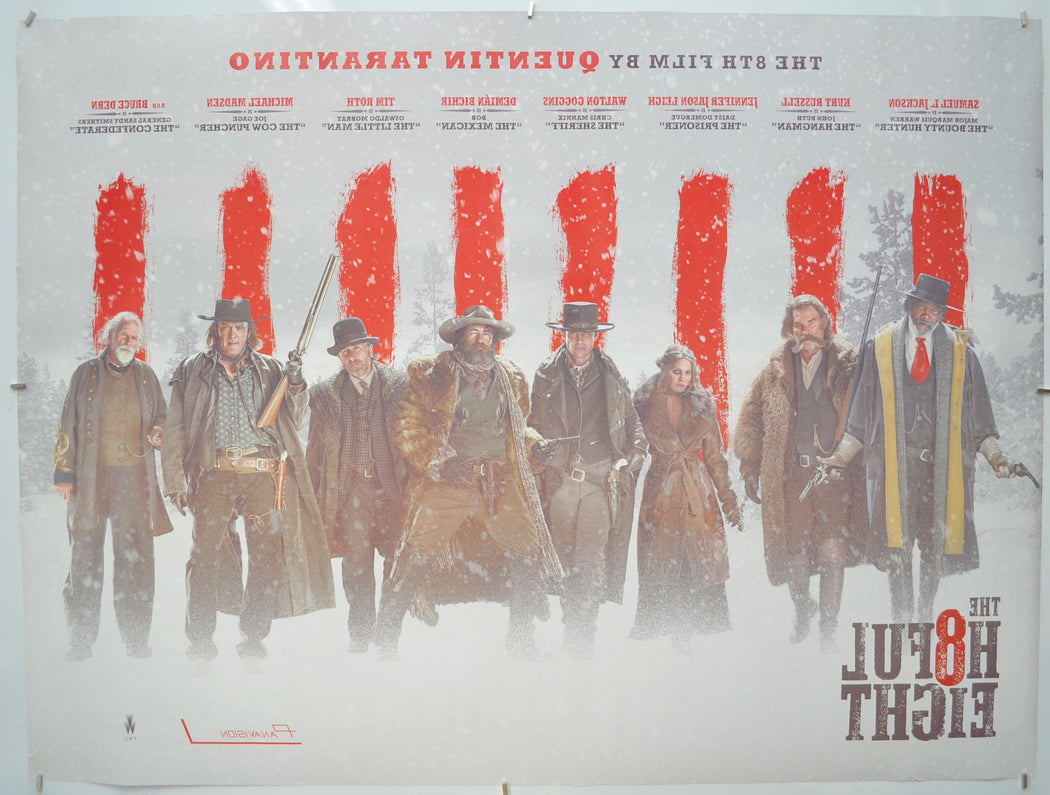 THE HATEFUL EIGHT (Back) Cinema Quad Movie Poster 