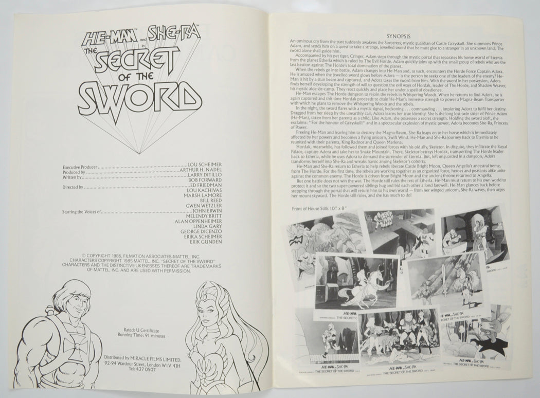 HE-MAN SHE-RA : THE SECRET OF THE SWORD Cinema Exhibitors Campaign Pressbook - INSIDE 