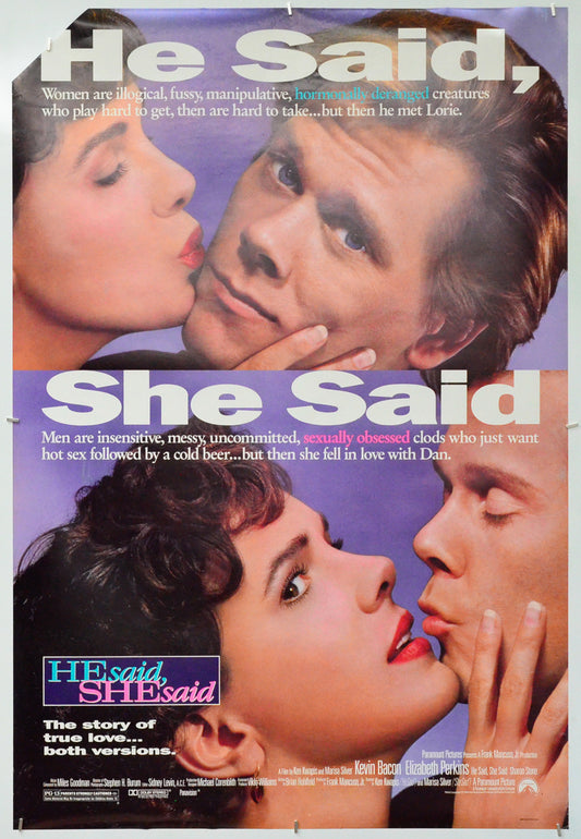 He Said, She Said - Original One Sheet Poster - Film Poster - Movie Poster 