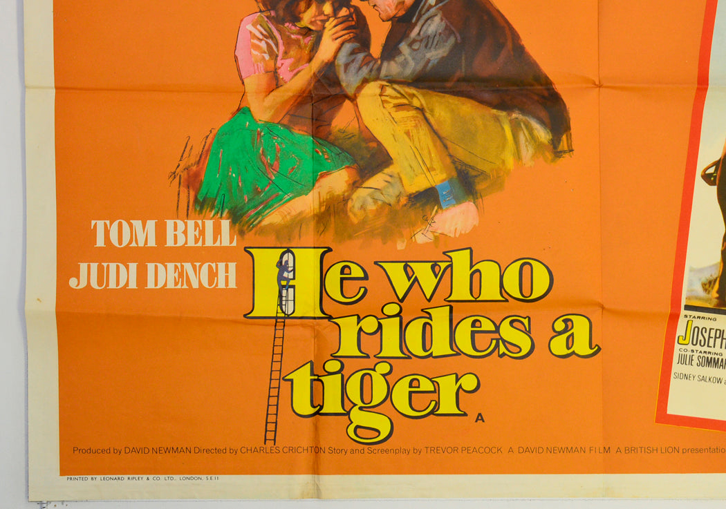 HE WHO RIDES A TIGER / THE GREAT SIOUX MASSACRE (Bottom Left) Cinema Quad Movie Poster 