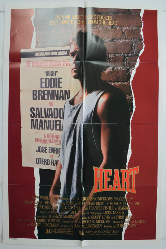 Heart  Original One Sheet Poster - Film Poster - Movie Poster 