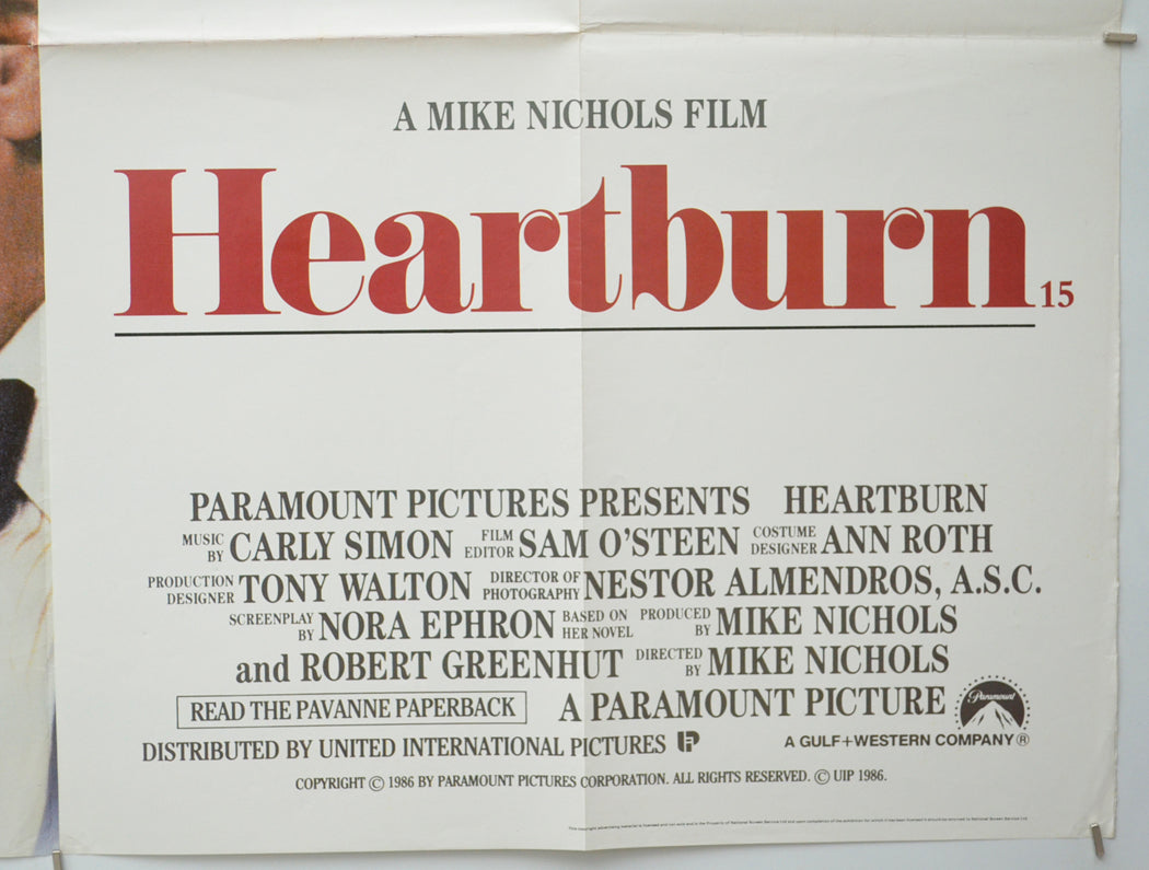 HEARTBURN (Bottom Right) Cinema Quad Movie Poster 