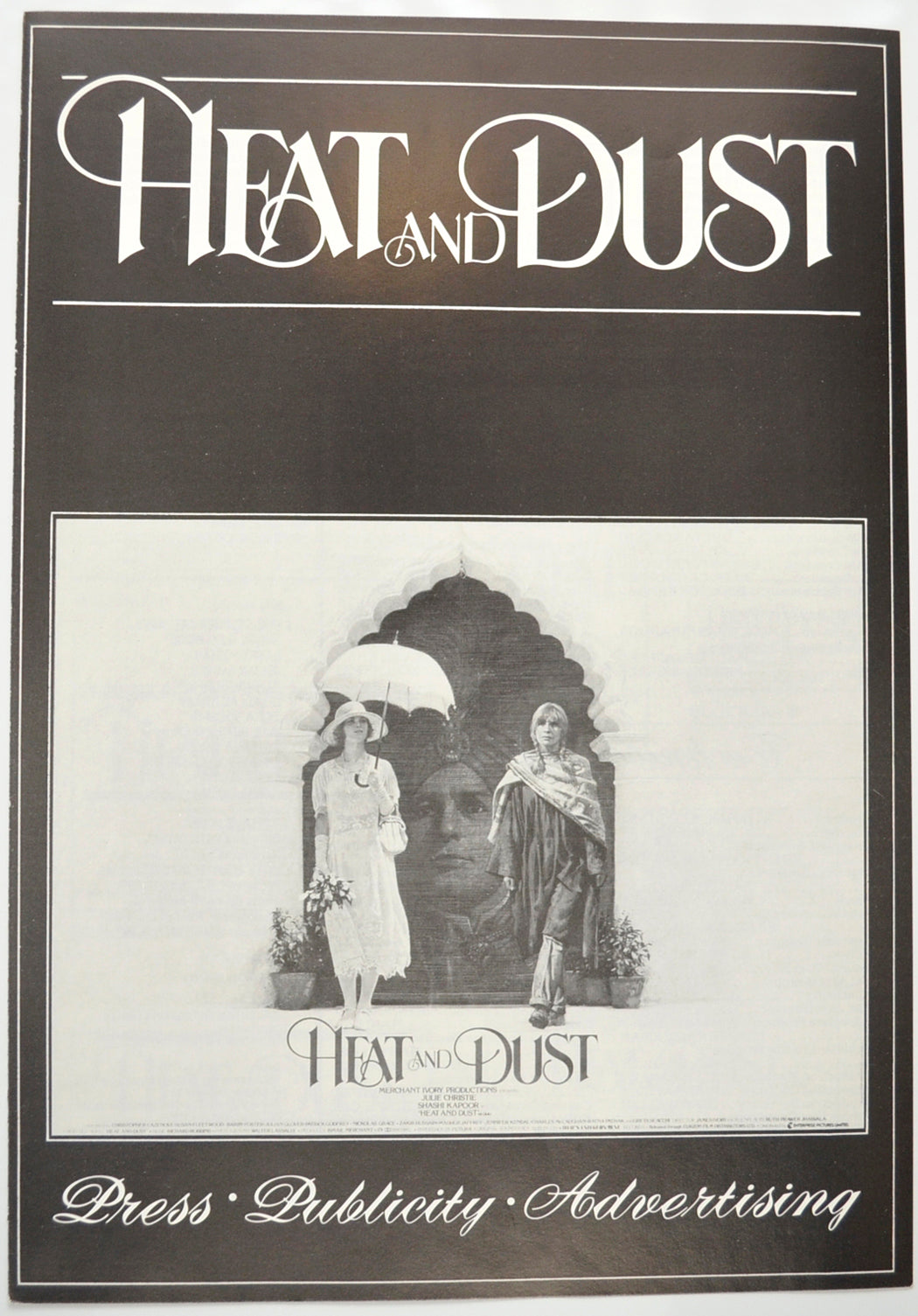 Heat And Dust Original 4 Page Cinema Exhibitors Campaign Pressbook (UK)