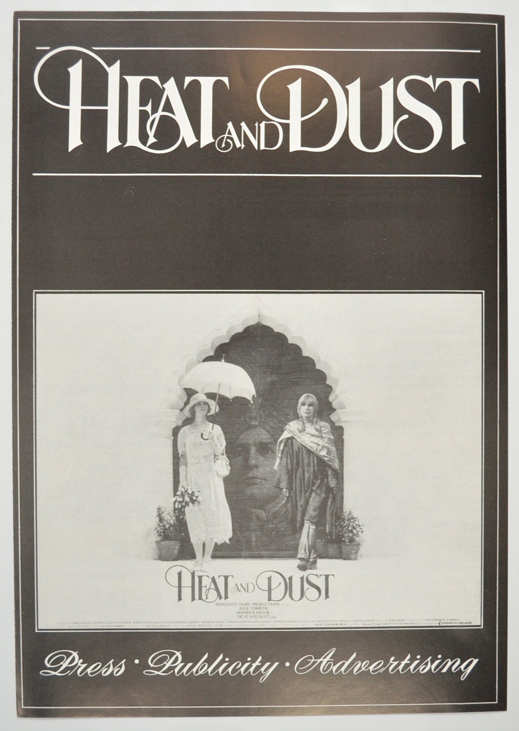 Heat And Dust Original 4 Page Cinema Exhibitors Campaign Pressbook (UK)