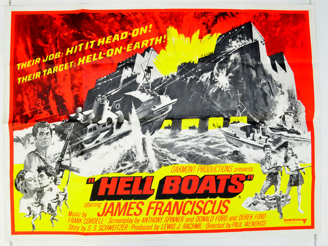 Hell Boats  Original British Quad Poster - Film Poster - Movie Poster