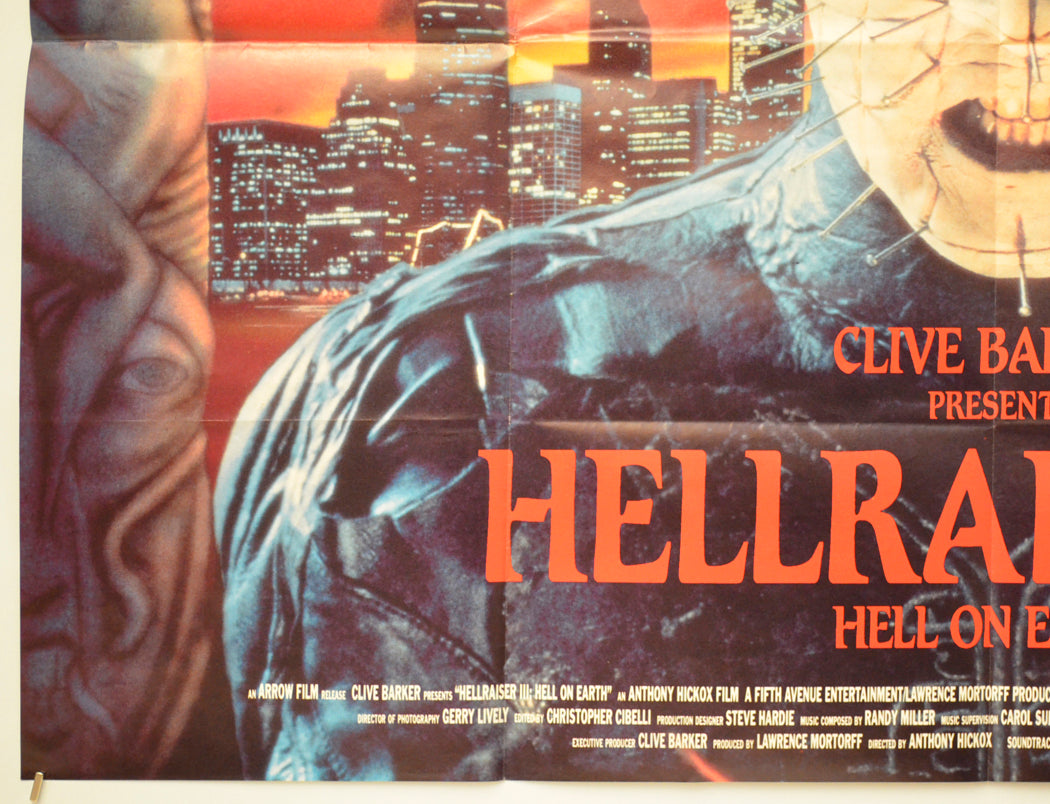 HELLRAISER III - HELL ON EARTH (Bottom Left) Cinema Quad Movie Poster 