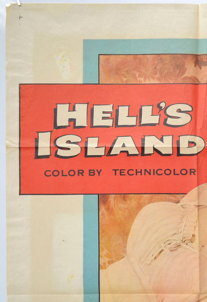 HELL’S ISLAND (Top Left) Cinema One Sheet Movie Poster 