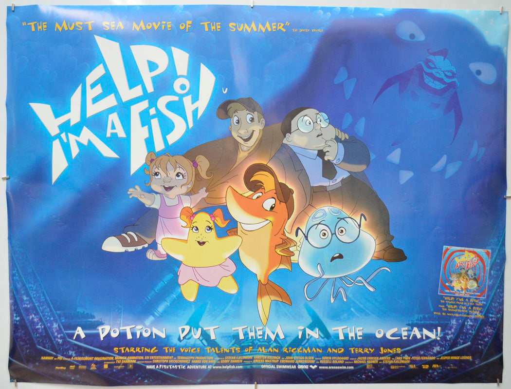 Help! I'm A Fish Original Quad Poster - Film Poster - Movie Poster