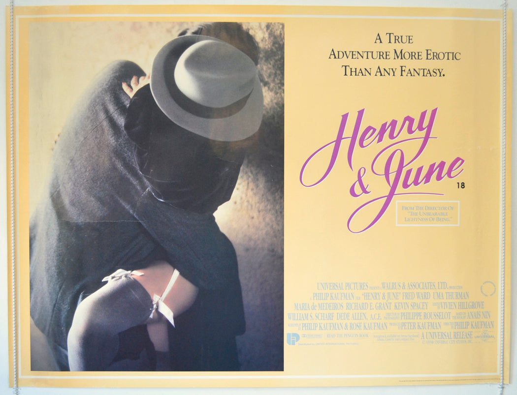 Henry And June  Original British Quad Poster - Film Poster - Movie Poster 