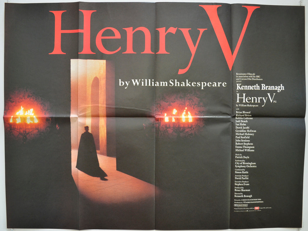 Henry V Original Quad Poster - Film Poster - Movie Poster  