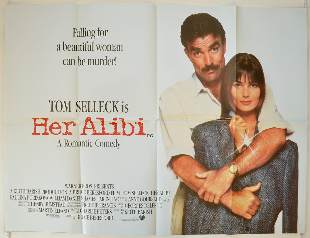 Her Alibi Original Quad Poster - Film Poster - Movie Poster  