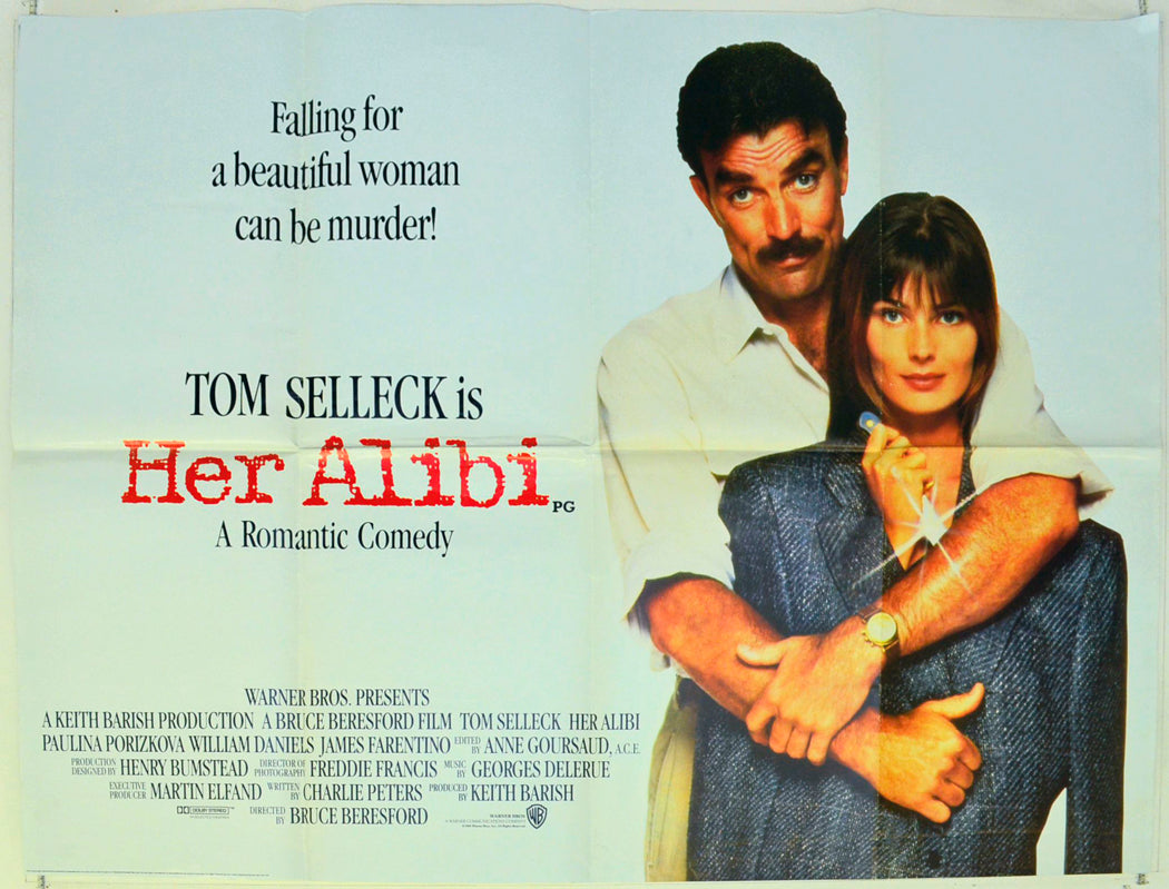 Her Alibi Original British Quad Poster - Film Poster - Movie Poster 