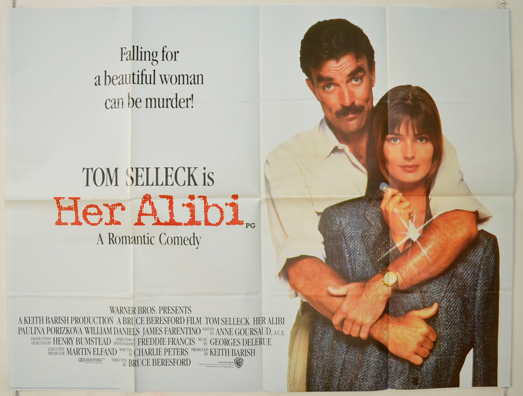 Her Alibi   Original Quad Poster - Film Poster - Movie Poster 