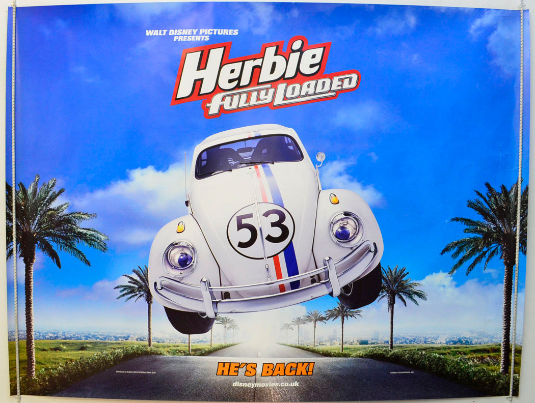 Herbie : Fully Loaded  (Teaser / Advance Version)   Original British Quad Poster - Film Poster - Movie Poster 