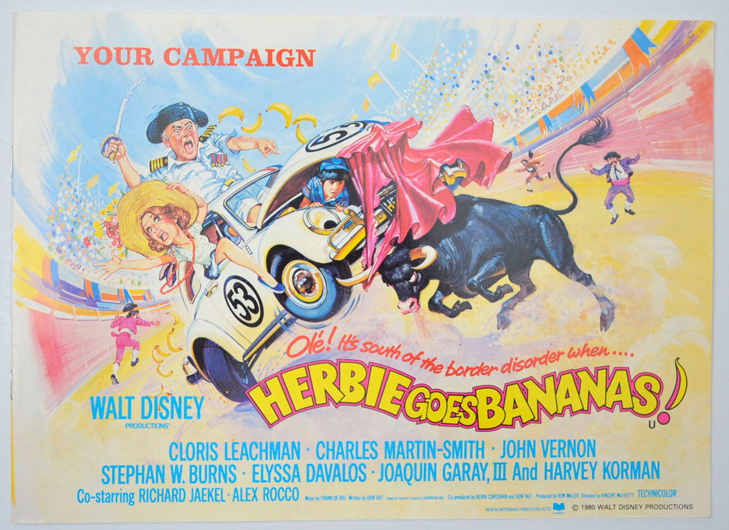 Herbie Goes Bananas Original 20 Page Cinema Exhibitors Campaign Press Book (UK)