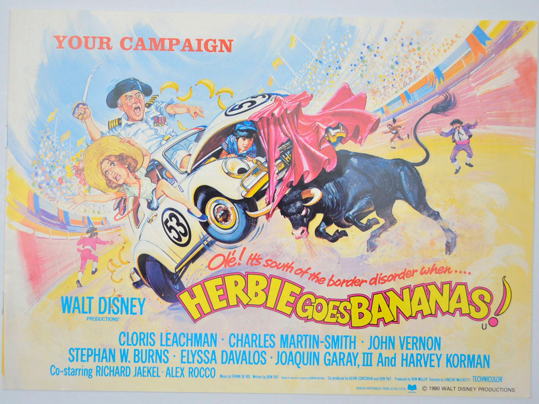 Herbie Goes Bananas Original 20 Page Cinema Exhibitors Campaign Press Book (UK)