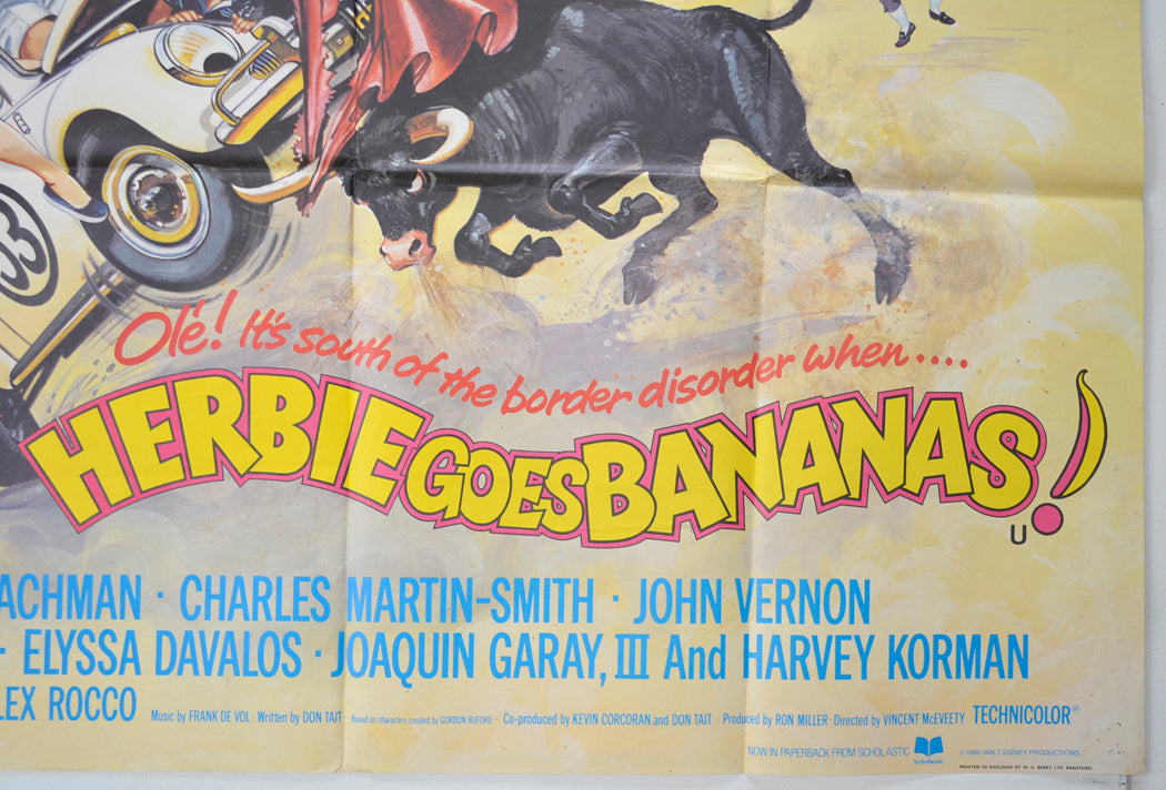 HERBIE GOES BANANAS (Bottom Right) Cinema Quad Movie Poster 