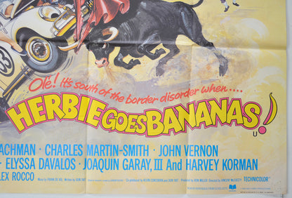 HERBIE GOES BANANAS (Bottom Right) Cinema Quad Movie Poster 