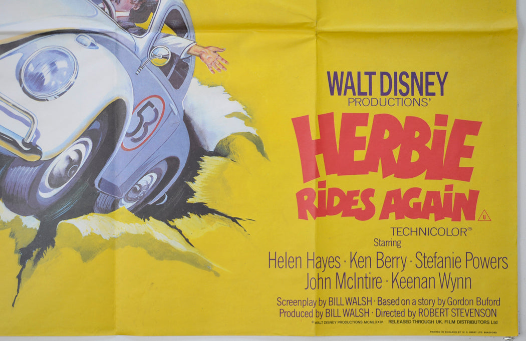 HERBIE RIDES AGAIN (Bottom Right) Cinema Quad Movie Poster 