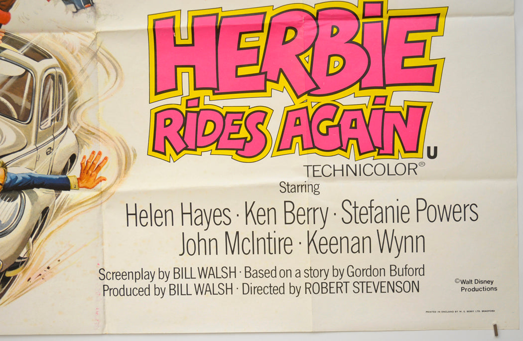 HERBIE RIDES AGAIN (Bottom Right) Cinema Quad Movie Poster 