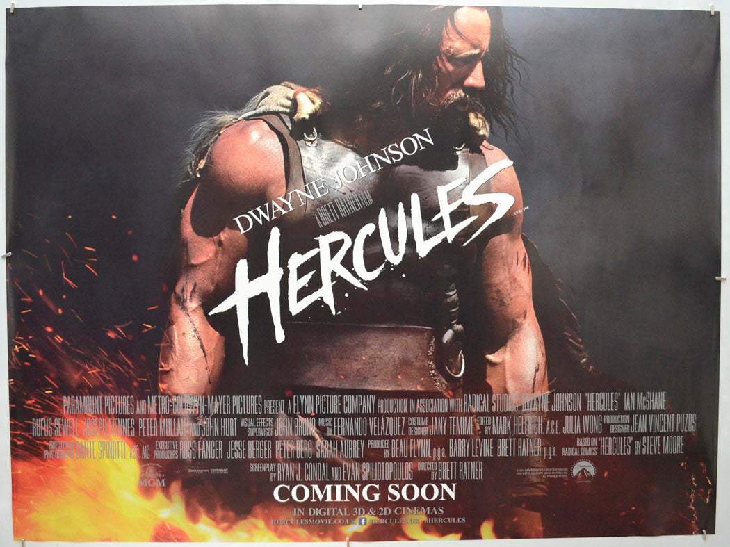 Hercules (Dwayne Johnson Teaser / Advance Version) Original Quad Poster - Film Poster - Movie Poster