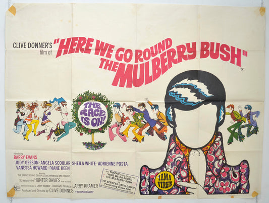 Here We Go Round The Mulberry Bush Original Quad Poster - Film Poster - Movie Poster  