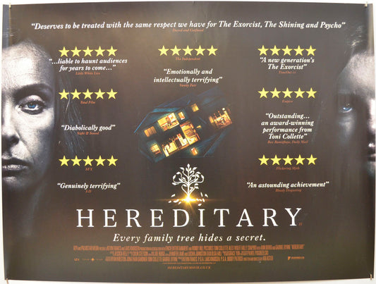 Hereditary (Reviews Version) Original Quad Poster - Film Poster - Movie Poster