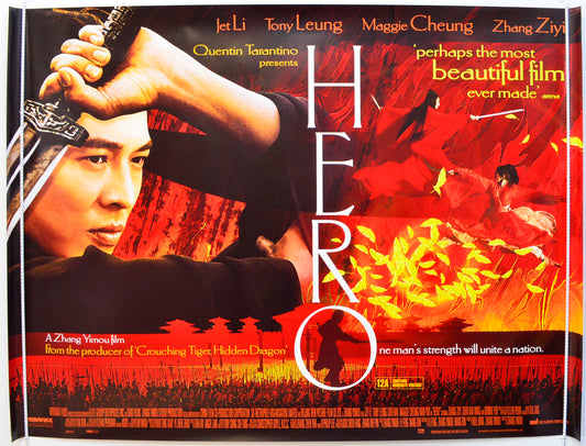 Hero  (a.k.a Ying xiong)   Original British Quad Poster - Film Poster - Movie Poster 