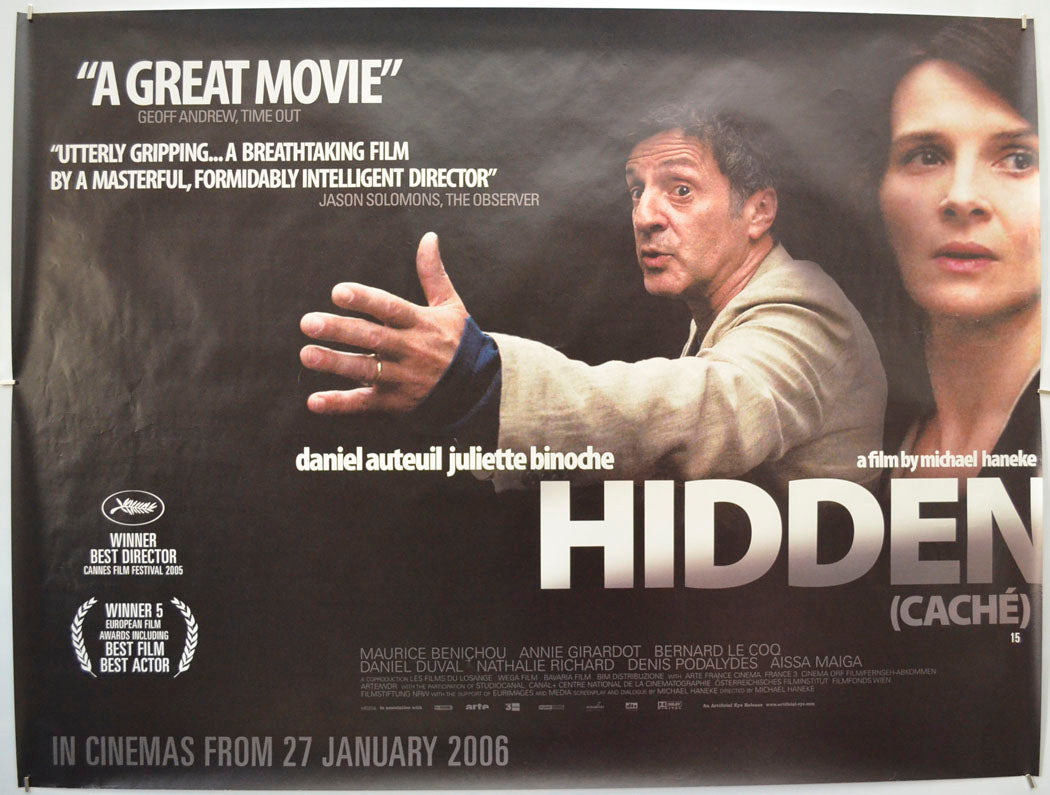 Hidden (a.k.a. Cache)  Original Quad Poster - Film Poster - Movie Poster