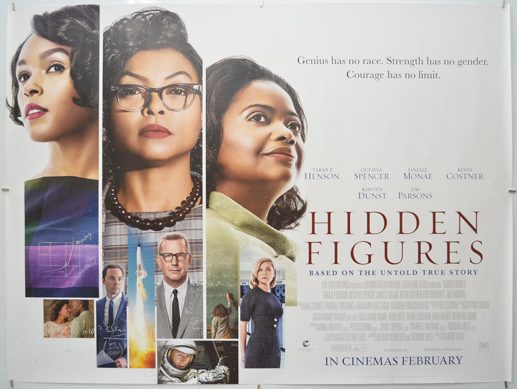 Hidden Figures - Original Quad Poster - Film Poster - Movie Poster