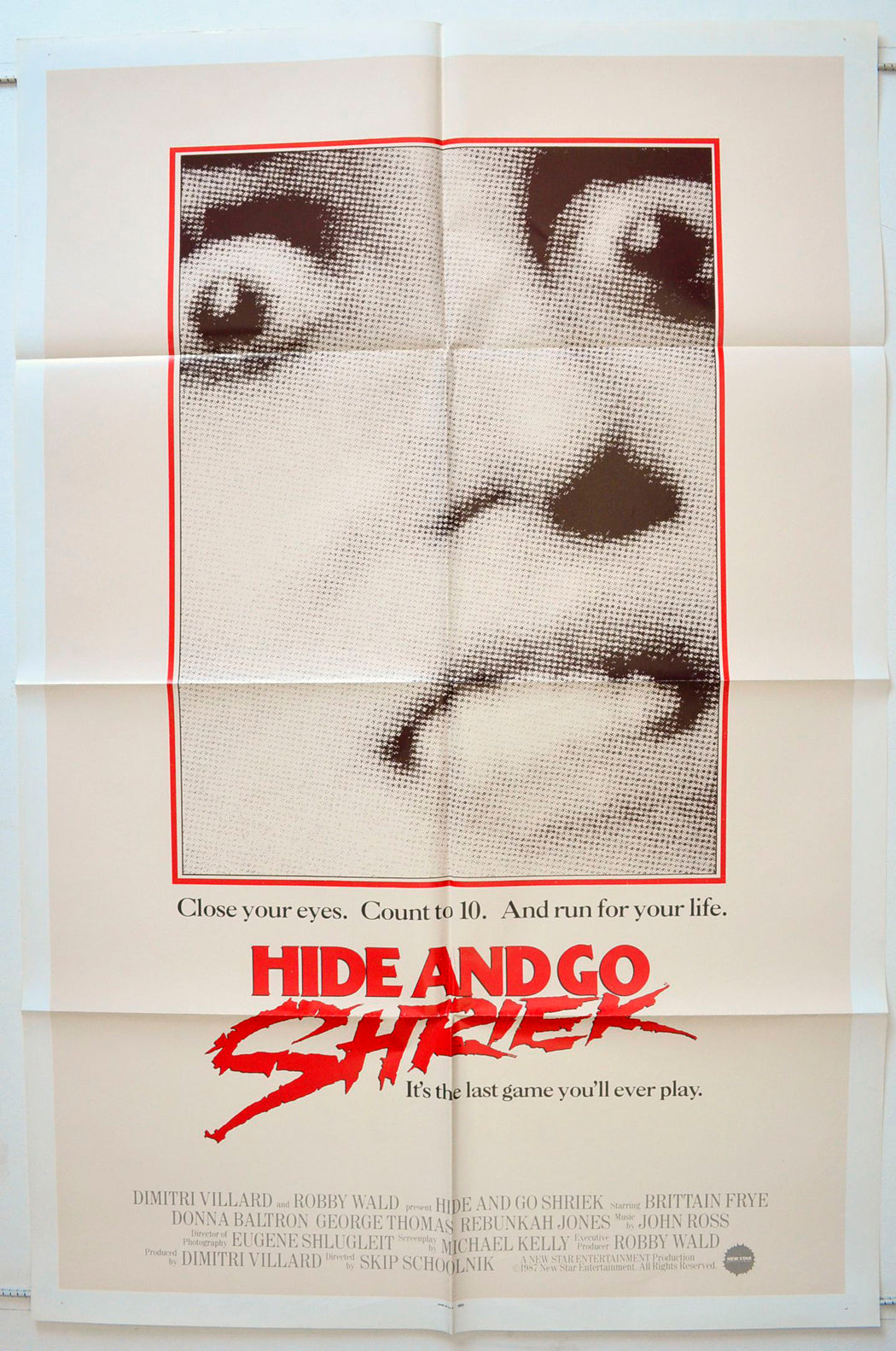 Hide And Go Shriek  (a.k.a. Close Your Eyes And Pray)   Original One Sheet Poster - Movie Poster