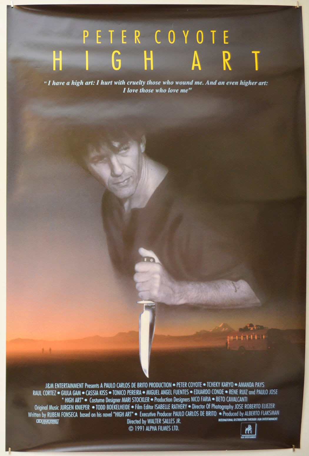 High Art  (a.k.a. The Knife) Original One Sheet Poster - Film Poster - Movie Poster  