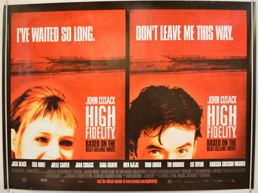 High Fidelity  Original Quad Poster - Film Poster - Movie Poster