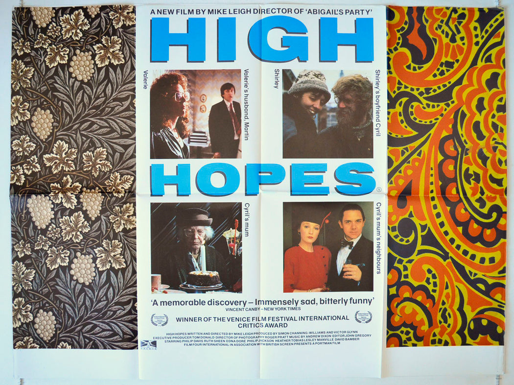 High Hopes Original British Quad Poster - Movie Poster