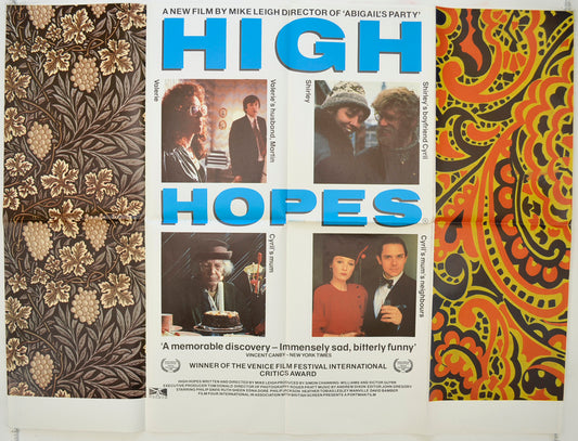 High Hopes   Original Quad Poster - Film Poster - Movie Poster 