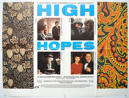 High Hopes Original Quad Poster - Film Poster - Movie Poster