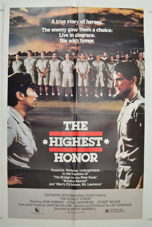 The Highest Honor  Original One Sheet Poster - Film Poster - Movie Poster 