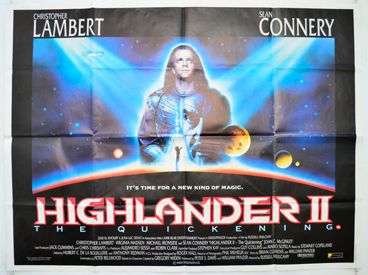 Highlander II : The Quickening Original Quad Poster - Film Poster - Movie Poster  