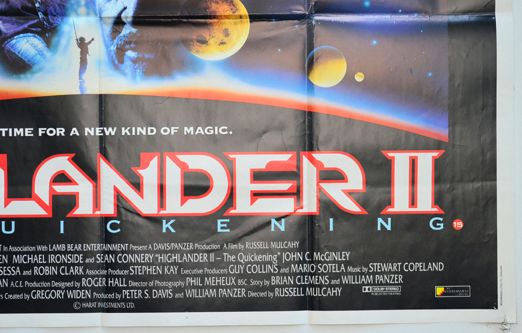 HIGHLANDER II : THE QUICKENING (Bottom Right) Cinema Quad Movie Poster 