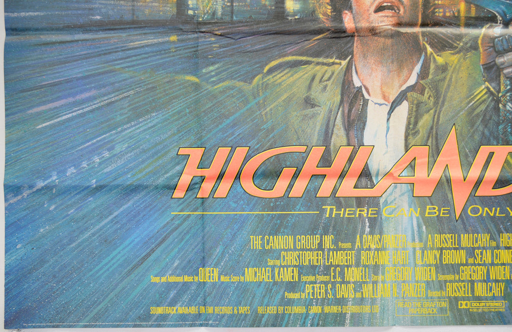 HIGHLANDER (Bottom Left) Cinema Quad Movie Poster 