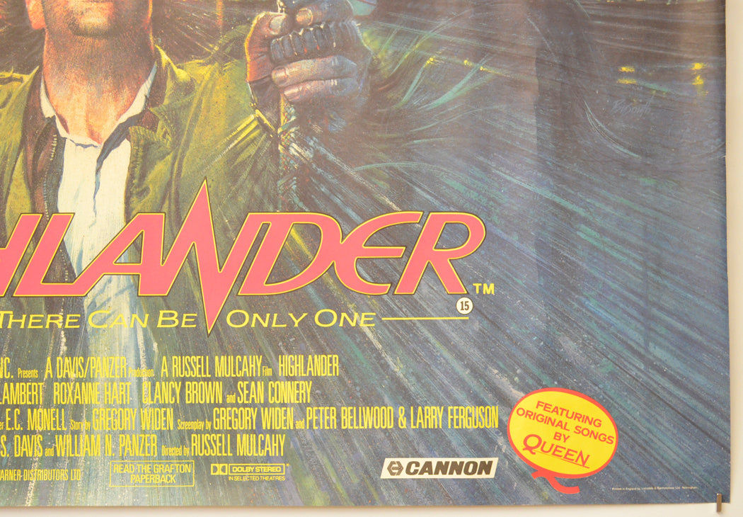 HIGHLANDER (Bottom Right) Cinema Quad Movie Poster 