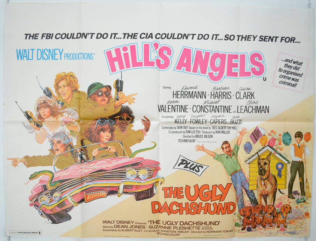 Hill's Angels / The Ugly Dachsund  (Double Bill)  (Hill’s Angels a.k.a. The North Avenue)  Original Quad Poster - Film Poster - Movie Poster 