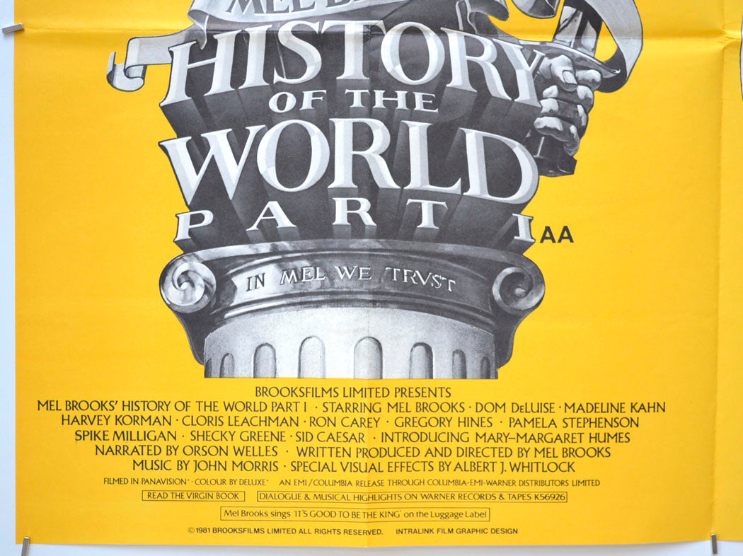 HISTORY OF THE WORLD PART 1 / BLAZING SADDLES (Bottom Left) Cinema Quad Movie Poster 