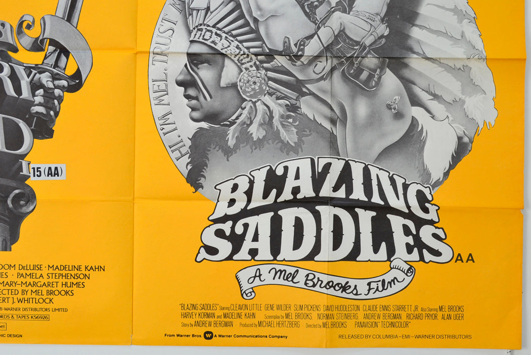 HISTORY OF THE WORLD - PART I / BLAZING SADDLES (Bottom Right) Cinema Quad Movie Poster 